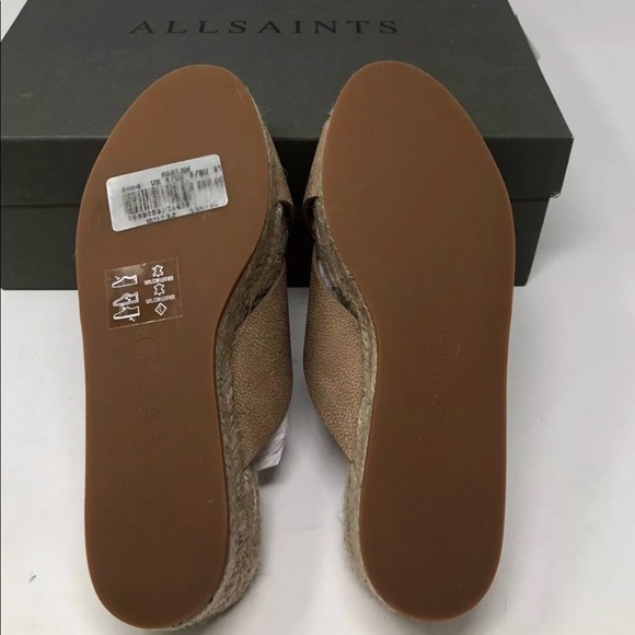 AllSaints Leather Sandal Platform Espadrilles - Picture 7 of 8